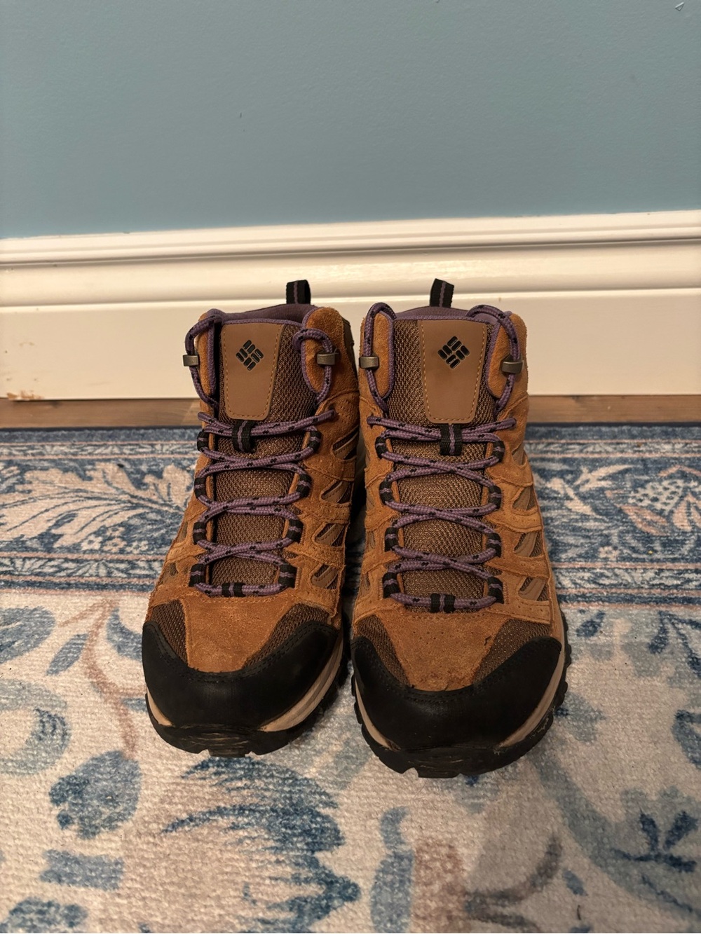 Columbia Women’s Brown Hiking Boots with Purple Accents